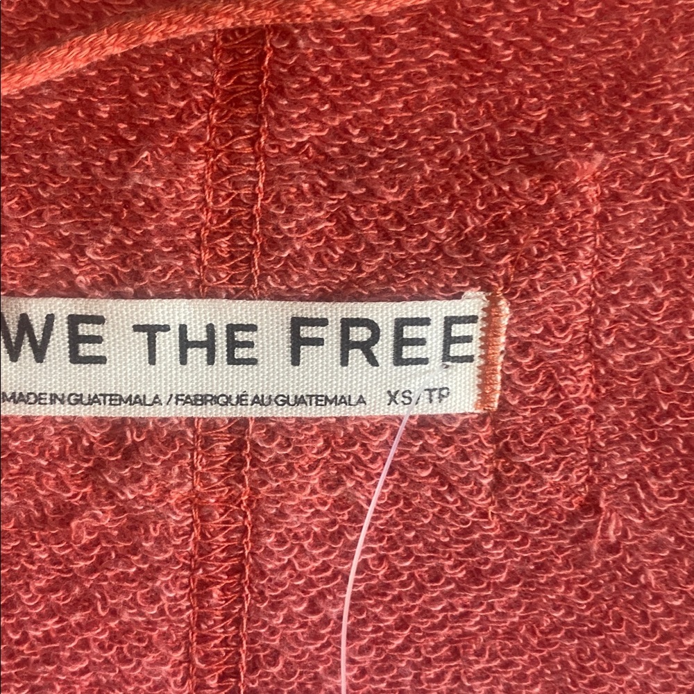 Free People NWT -WTF Venice Oversized NAPA Cotton Blend Vneck Graphic Sweatshirt - Picture 11 of 15